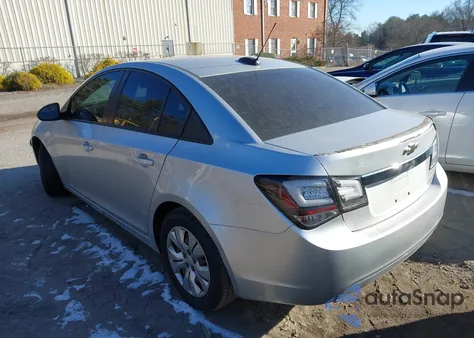 2015 Chevrolet Cruze L Manual из США, поврежденный, VIN 1G1P15SG1F7247135